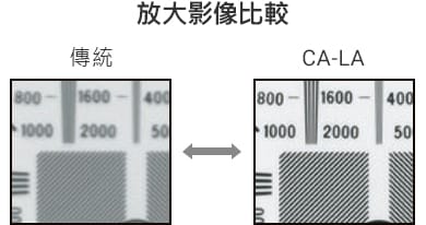 [放大影像比較] 傳統 / CA-LA