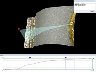 心律調節器零件表面與孔側壁的外觀檢查（200×）