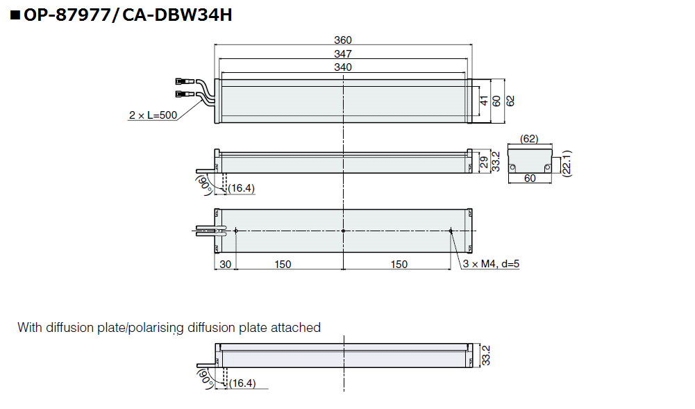 OP-87977/CA-DBW34H Dimension